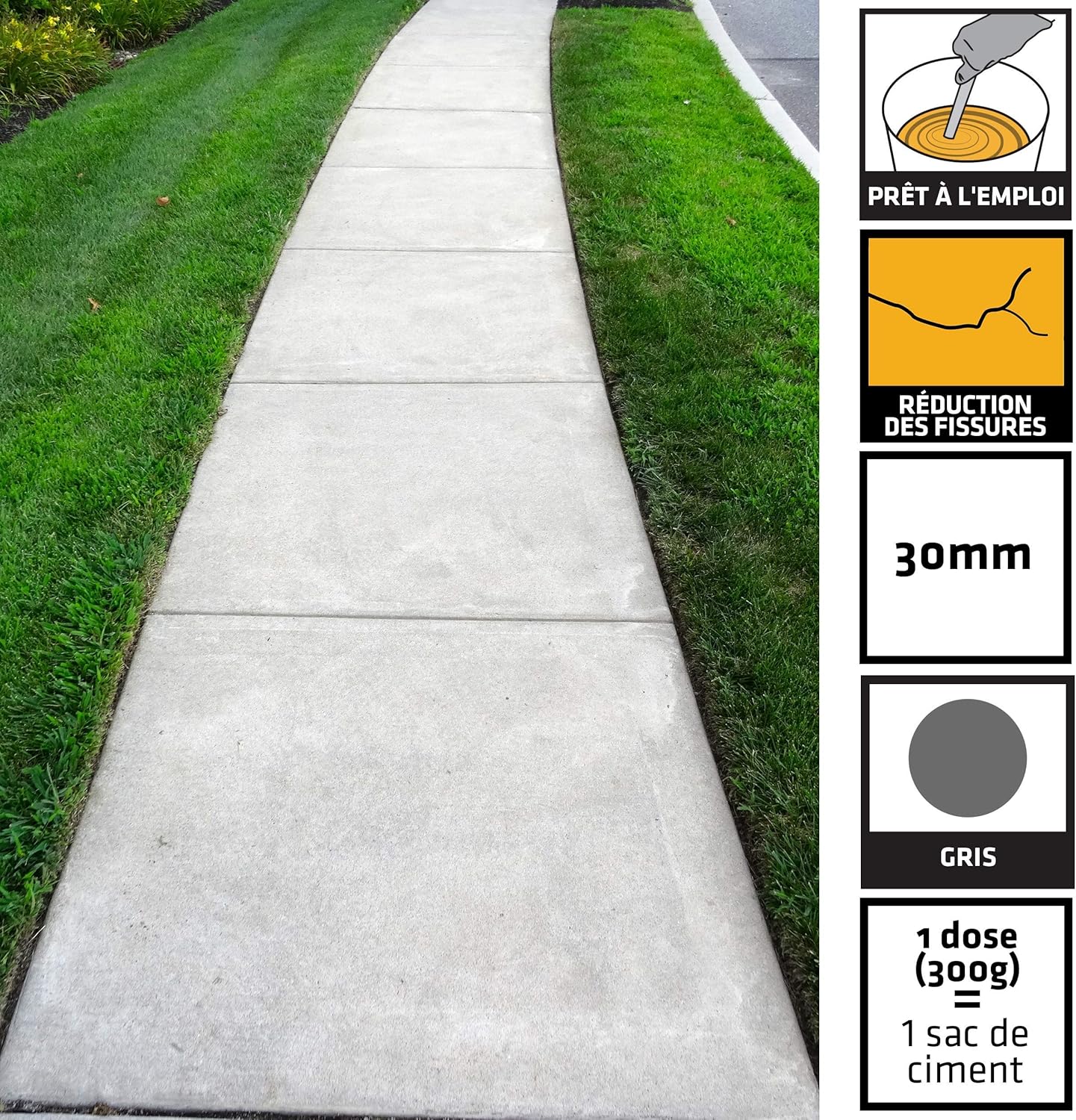 Detalle de SIKA Fibres structurelles 30 mm pour mortiers et bétons – SikaCem Fibres 30 Gris, 300 g