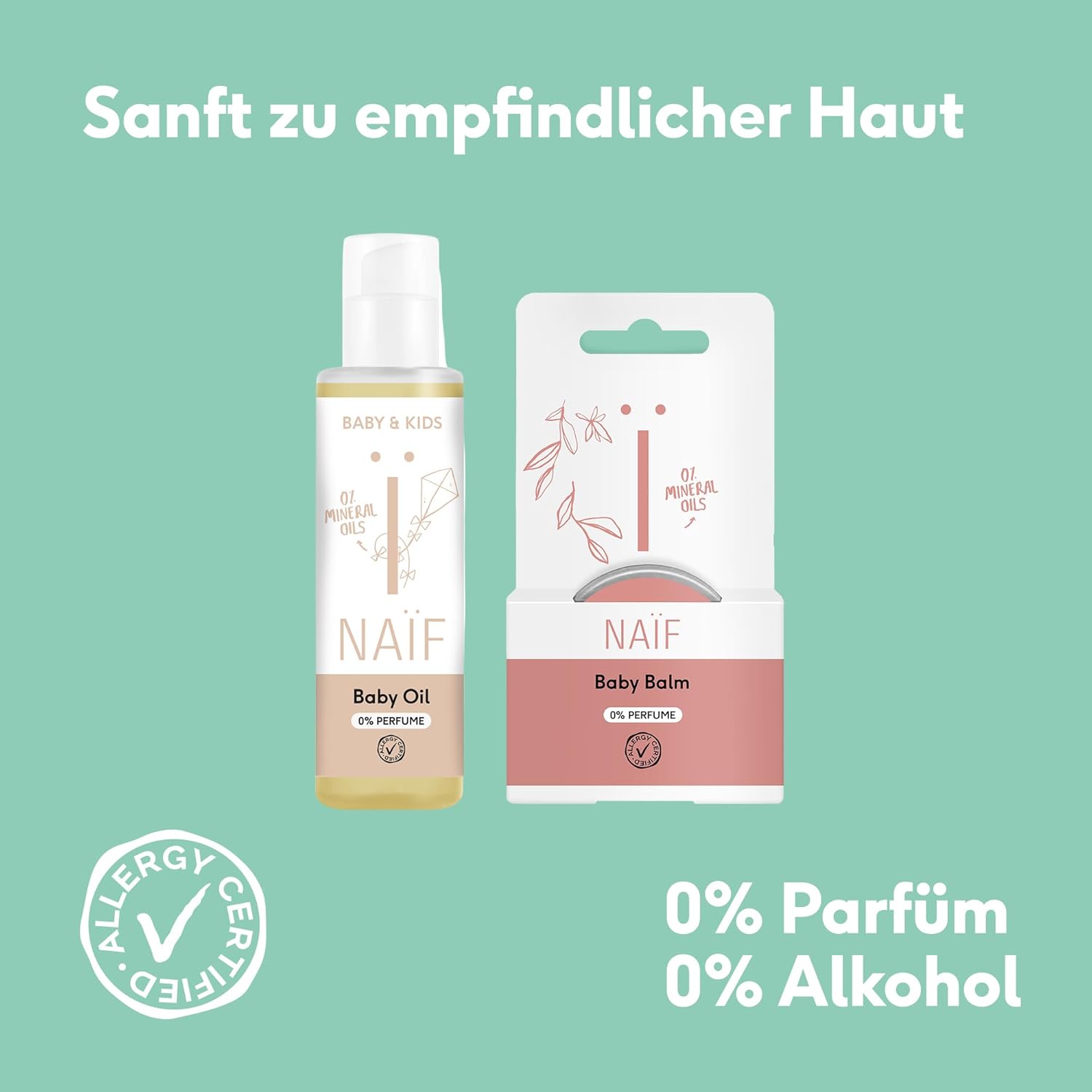 Thumbnail 4 de Naïf Babyöl 0% Parfum – Sanfte Pflege mit natürlichem Kokosöl für empfindliche Babyhaut (100 ml)