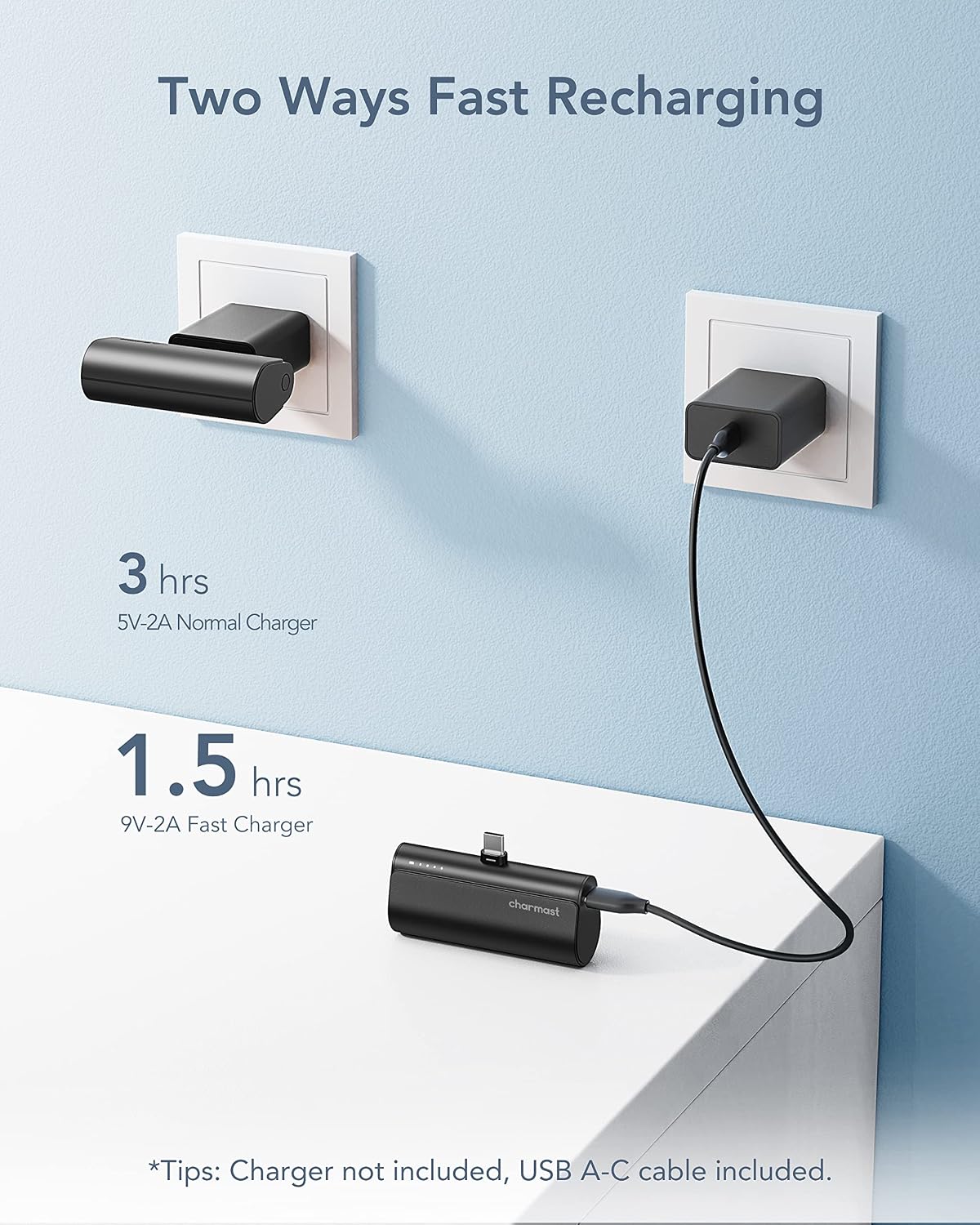 Thumbnail 6 de Charmast Mini Power Bank 5000mAh 20W