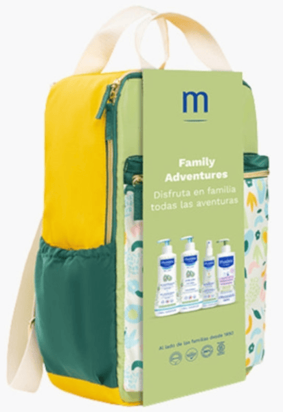 Detalle 2 de Mustela Mochila Family Adventures Pastel: kit práctico para familias en movimiento