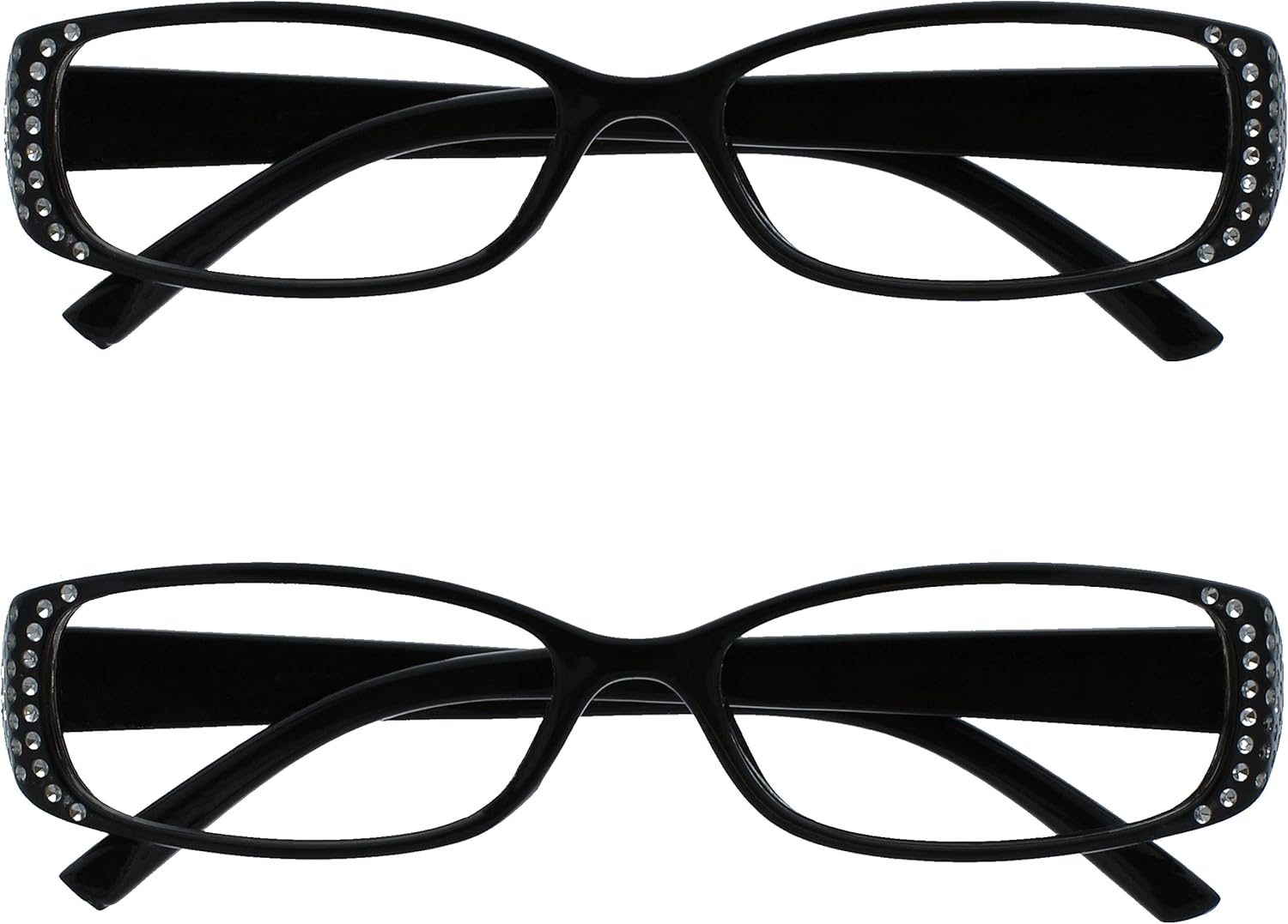 Thumbnail 4 de OPULIZE Lesebrille im Designer-Stil „Schwarzer und Lila Diamonte“ (2er-Set) mit Stärke +1,50