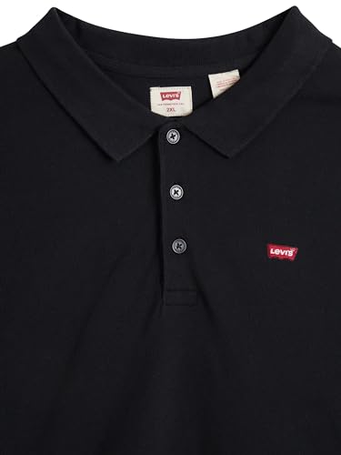 Detalle de Levi's Big & Tall Housemark Polo para Hombre (Mineral Black, XXL) – Comodidad y estilo clásico