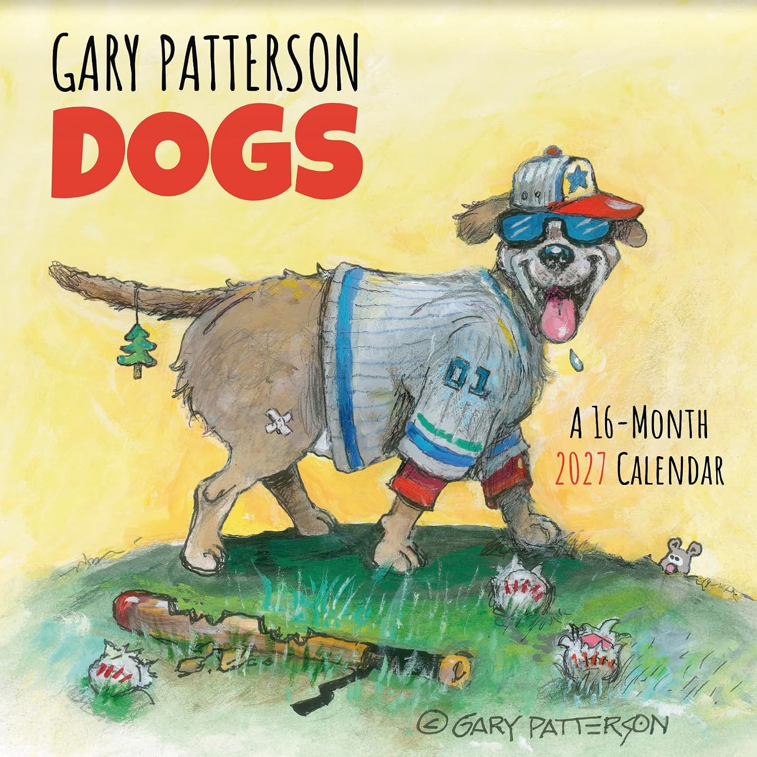 Detalle de Gary Patterson 2027 Dogs Wall Calendar, 16-Month Layout, 12" x 12