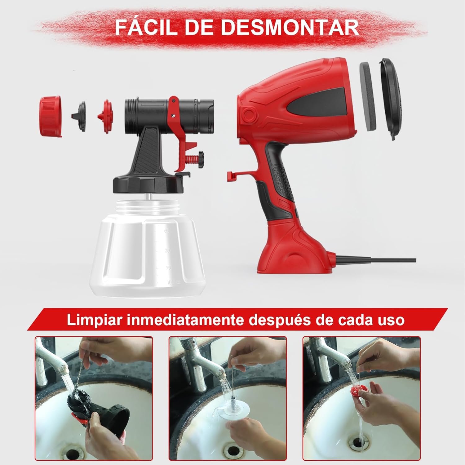 Thumbnail 6 de Pistola Pintura 650W con depósito 1200 ml