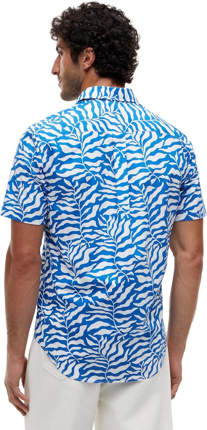 Detalle 2 de Tommy Hilfiger Papertouch Palm SS RF Shirt Mw0mw42410 Camicia S/S Uomo