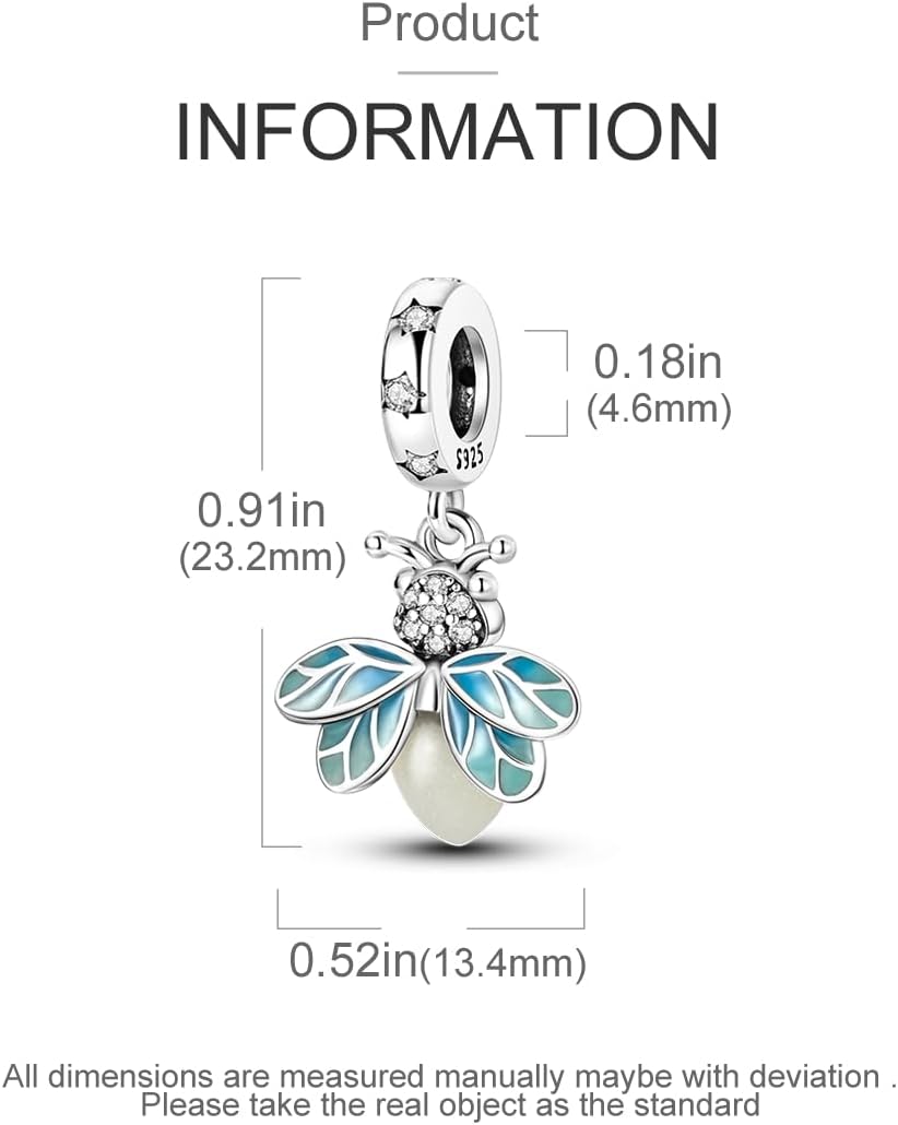 Detalle 2 de KUNVONIC Charm Anhänger Damen aus 925 Sterling Silber (passend für europäische Armbänder & Halskette)