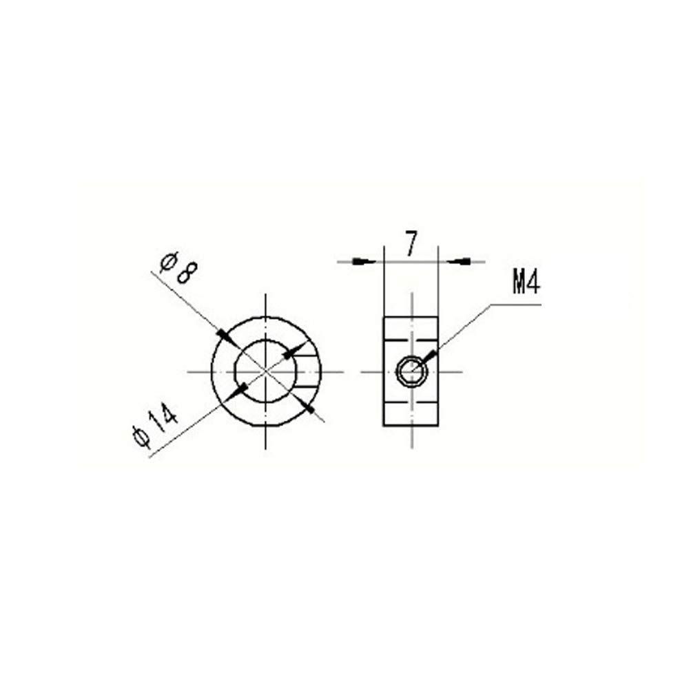 Thumbnail 2 de Zeberoxyz 8mm Shaft Lock Collar 10 Pack for T8 Lead Screws – Stainless Steel