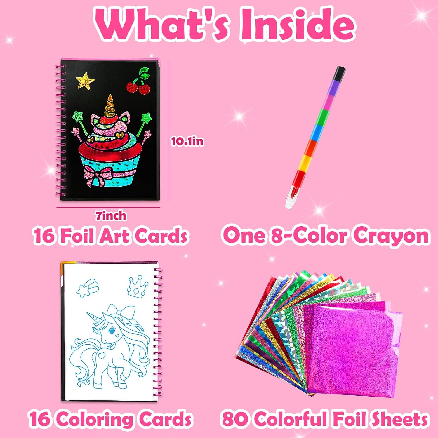 Thumbnail 4 de LIKYMO Foil Art for Kids (Unicorn) — foil craft book kit for ages 4–9