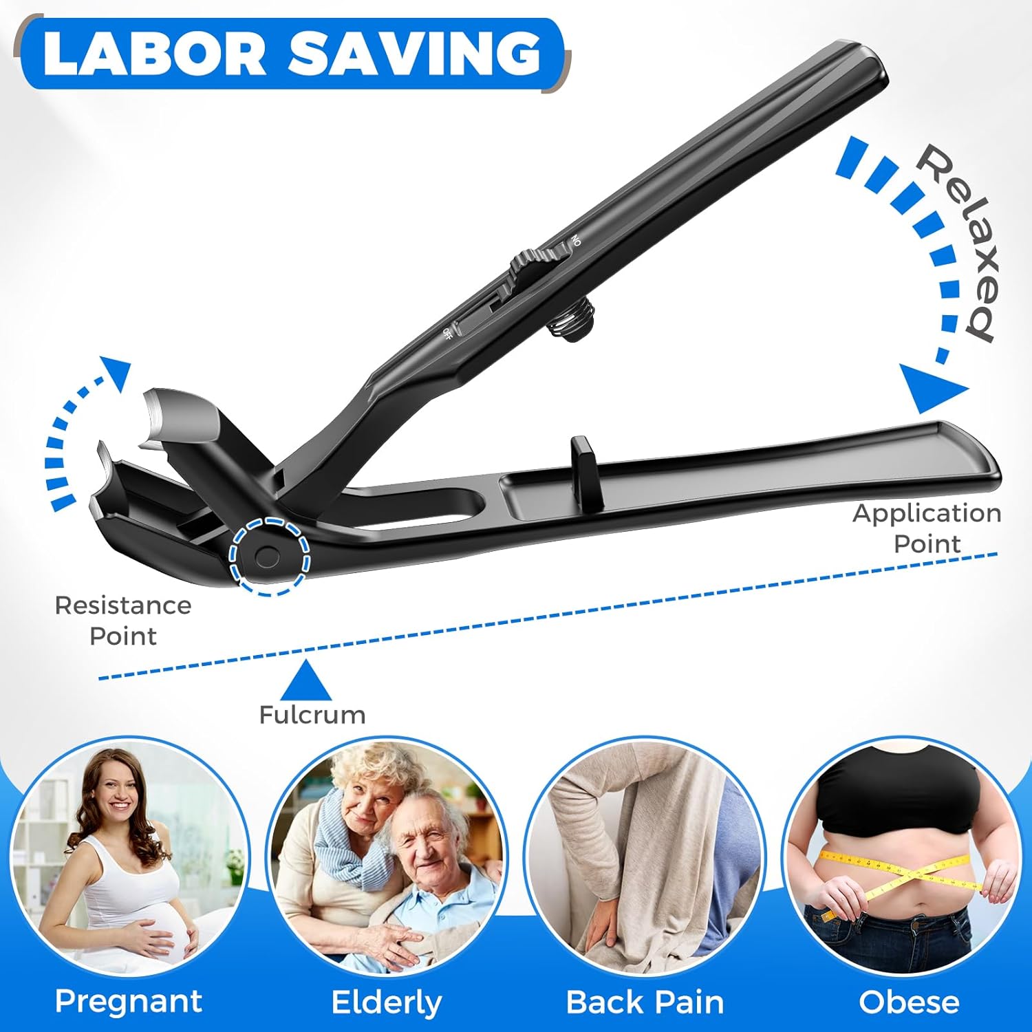 Detalle 2 de Toenail Clippers for Seniors for Men Thick Toenails – 2026 Updated Ergonomic Heavy-Duty Cutter
