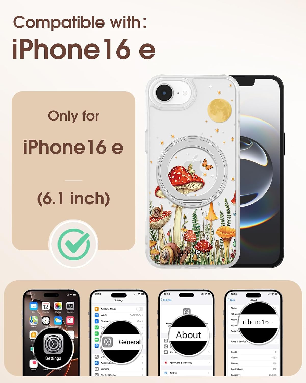 Detalle de Uppuppy iPhone 16e Case