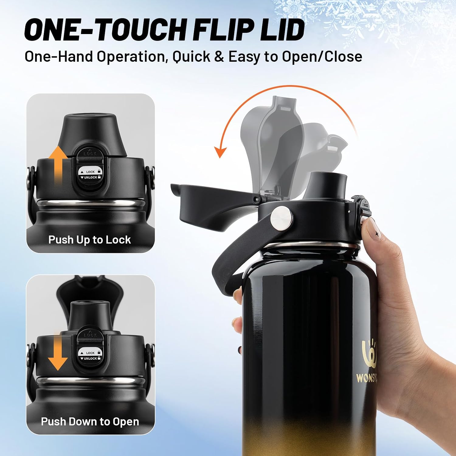 Detalle 2 de WONSYGO Insulated Water Bottle 40 oz