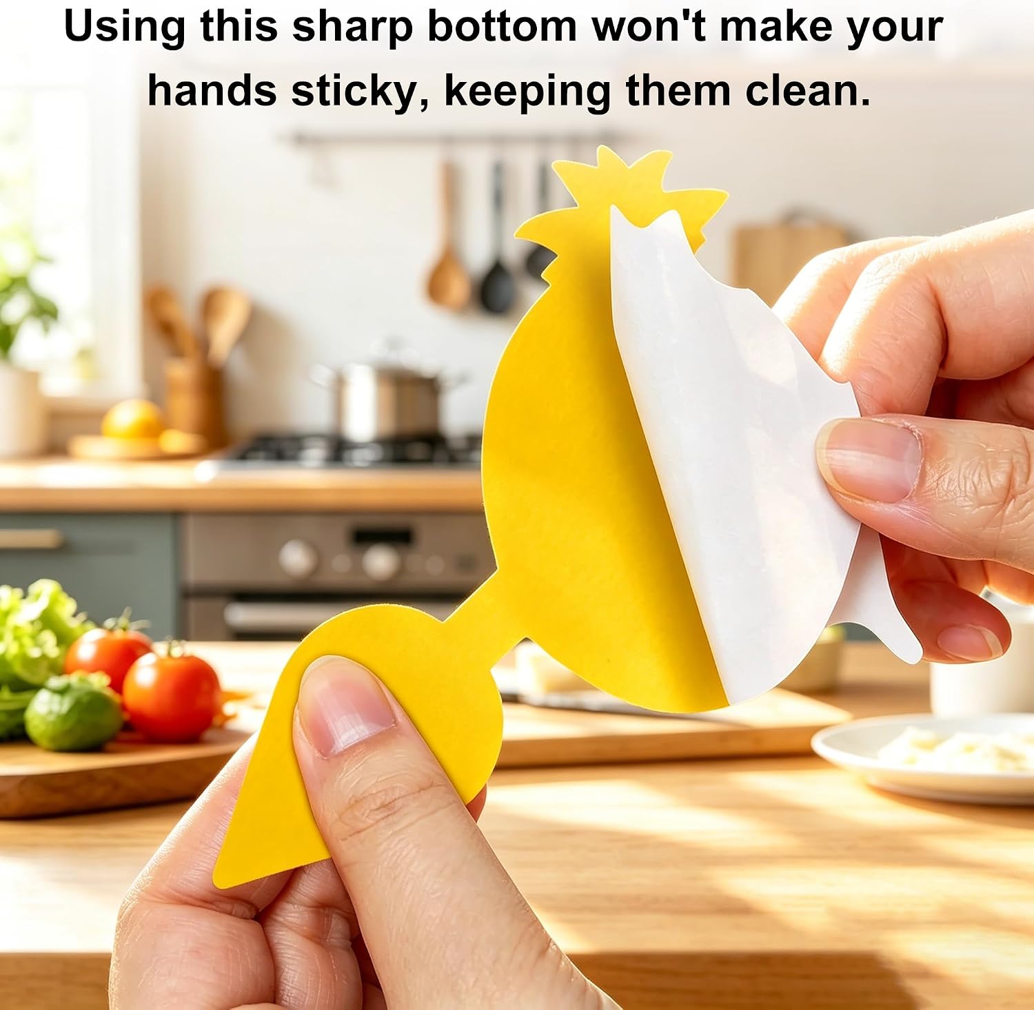 Detalle 2 de Briteen 60-Pack Fruit-Shaped Yellow Sticky Traps for Plants, Dual-Sided