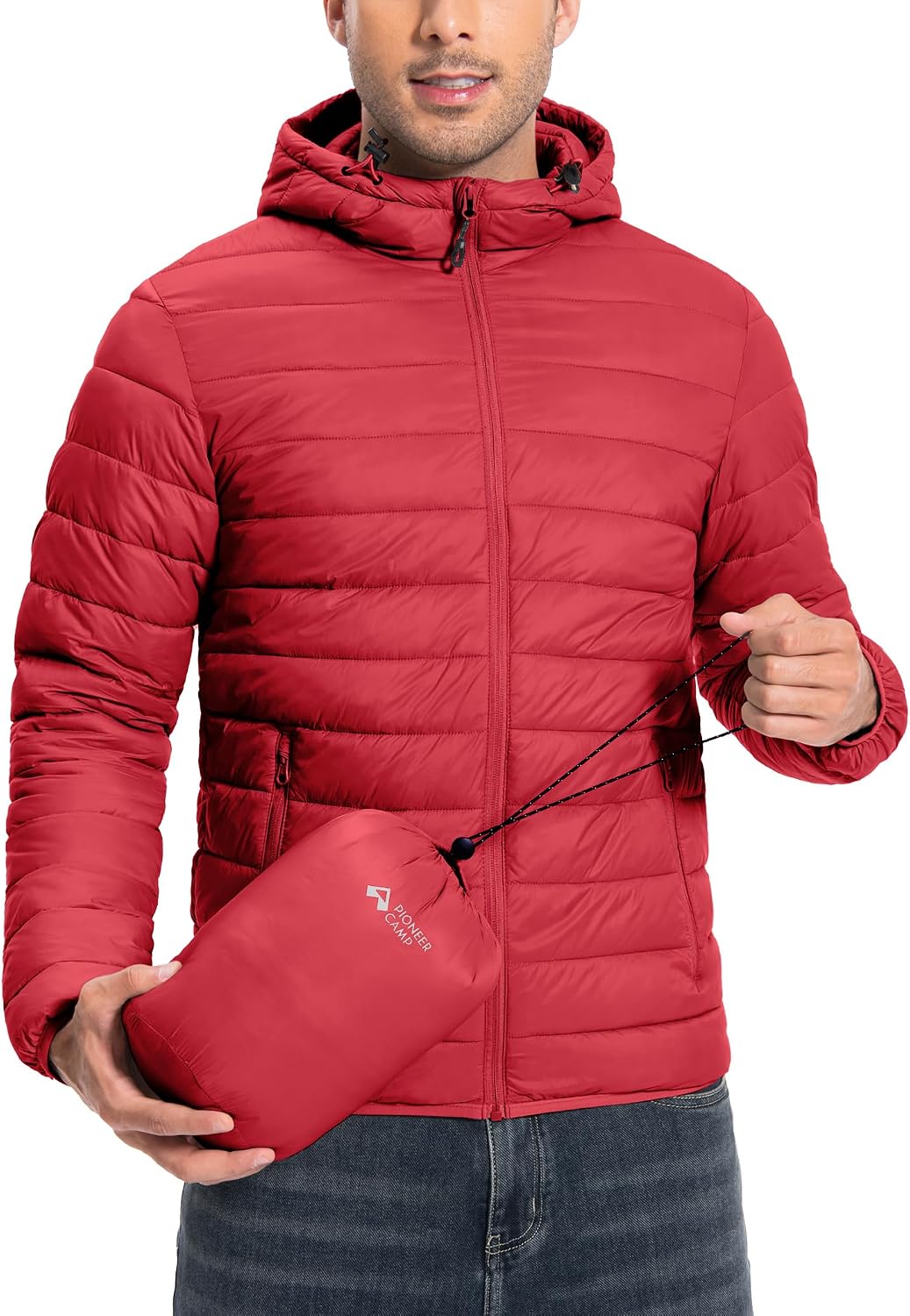 Thumbnail 6 de Pioneer Camp Mens Lightweight Packable Puffer Jacket 1 Hooded