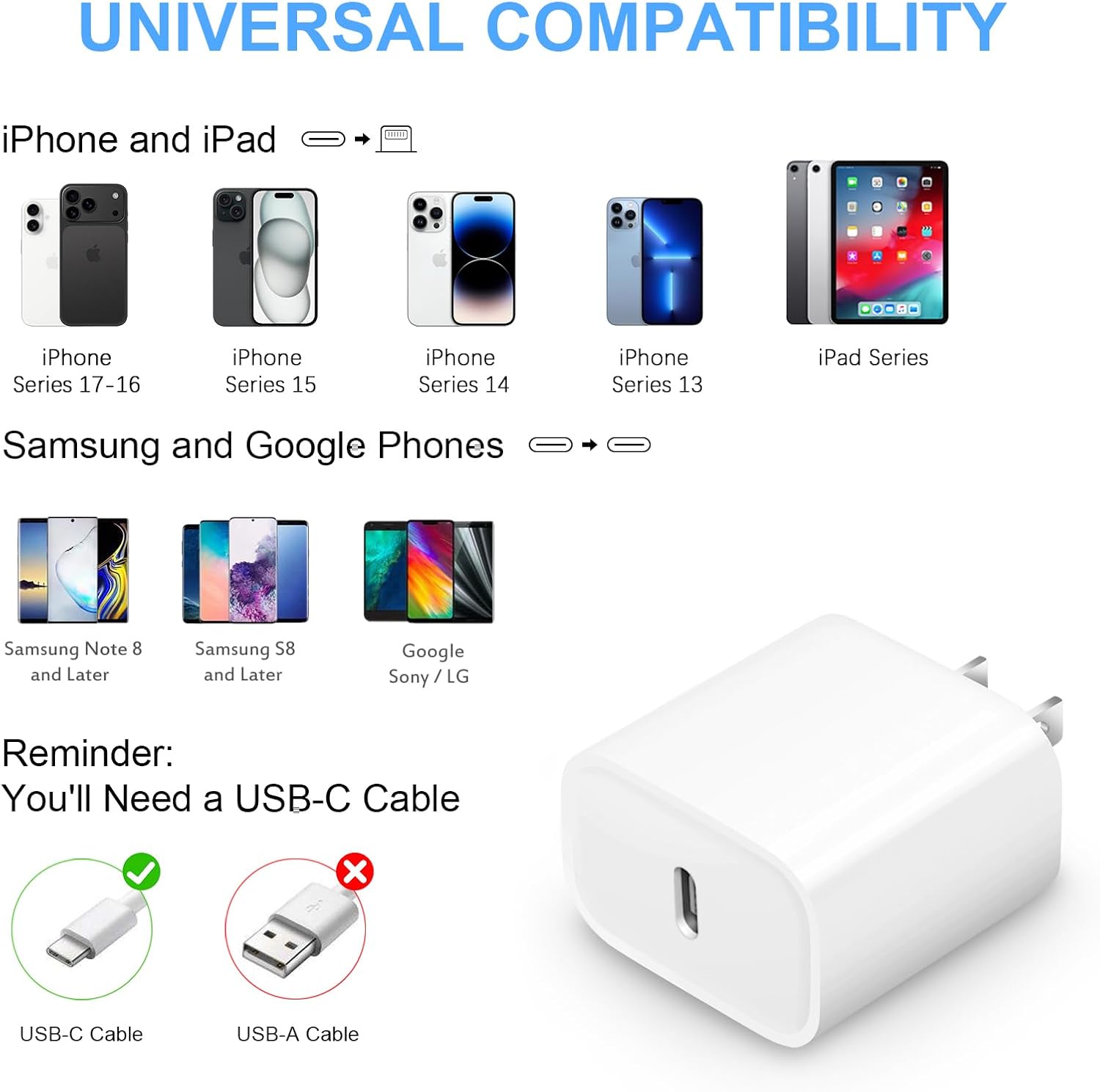Thumbnail 2 de ROMITAZ CA-15T 20W USB-C Wall Charger, PD 3.0, 2-Pack
