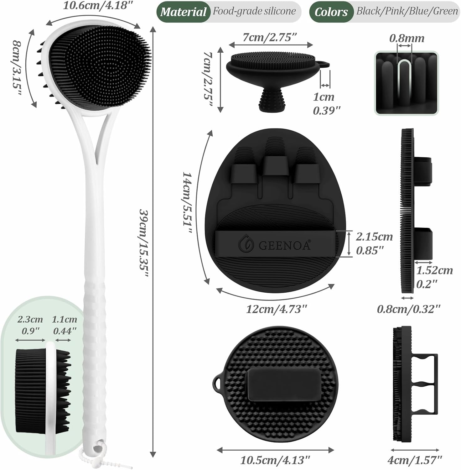 Thumbnail 1 de GEENOA Silicone Scrubber Set