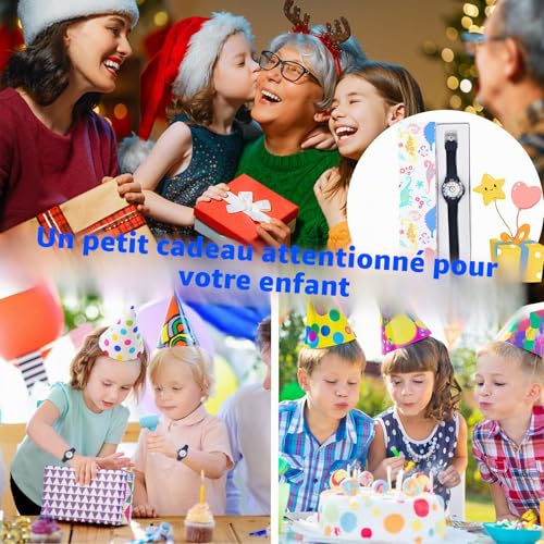 Detalle de GUUMUXIN Montre pour Enfants – Montre Éducative Analogique 5–16 ans, Grand Cadran Multicolore