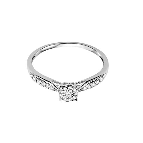 Thumbnail 1 de Anillo para mujer Orovi en oro blanco 9K con diamantes 0,2 ct — diseño atemporal y lujo discreto
