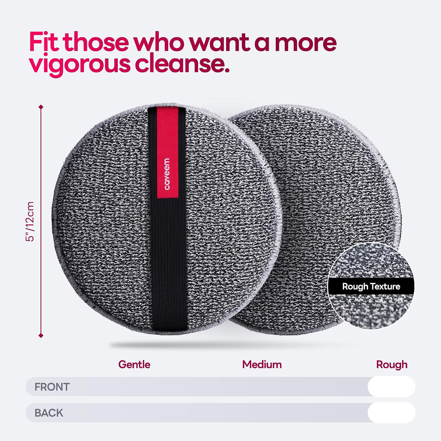 Thumbnail 2 de Caveem Exfoliating Body Scrubber — Extra Rough Round Sponge (2 Pack)