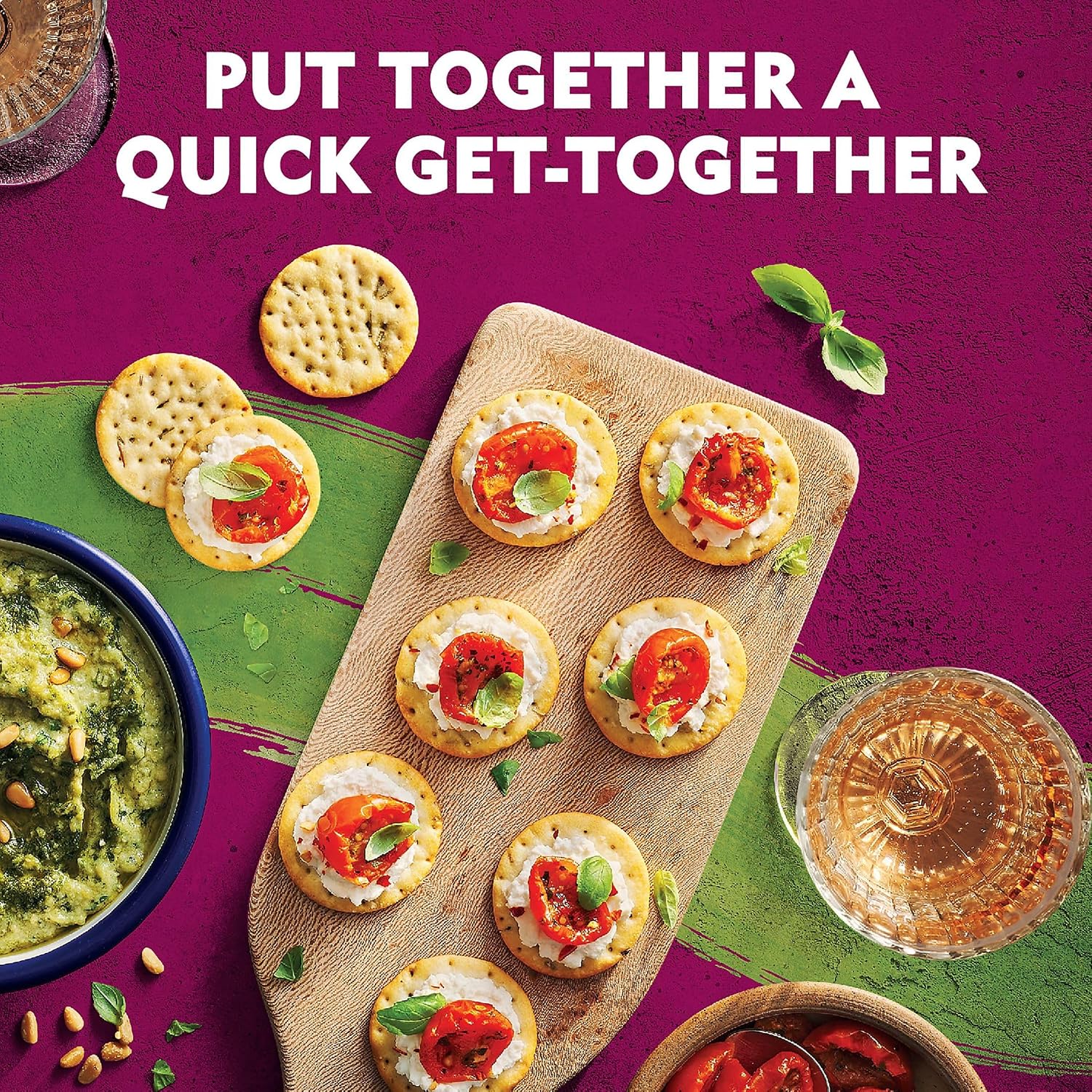 Detalle de Toasteds Rosemary and Olive Oil Crackers, 6 Boxes for Snacks and Entertaining