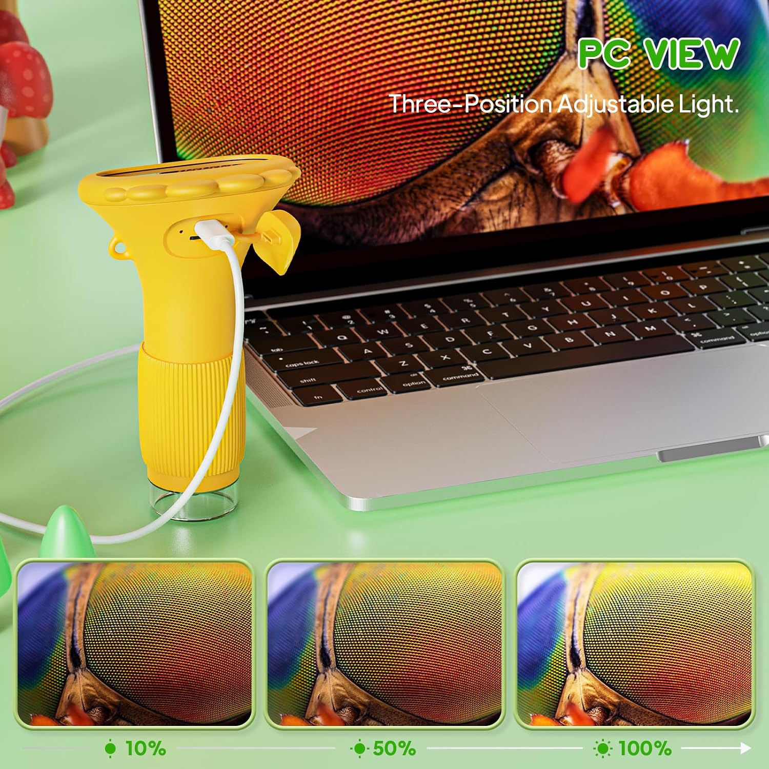 Thumbnail 4 de Ashfly 1000X Taschenmikroskop 2" IPS