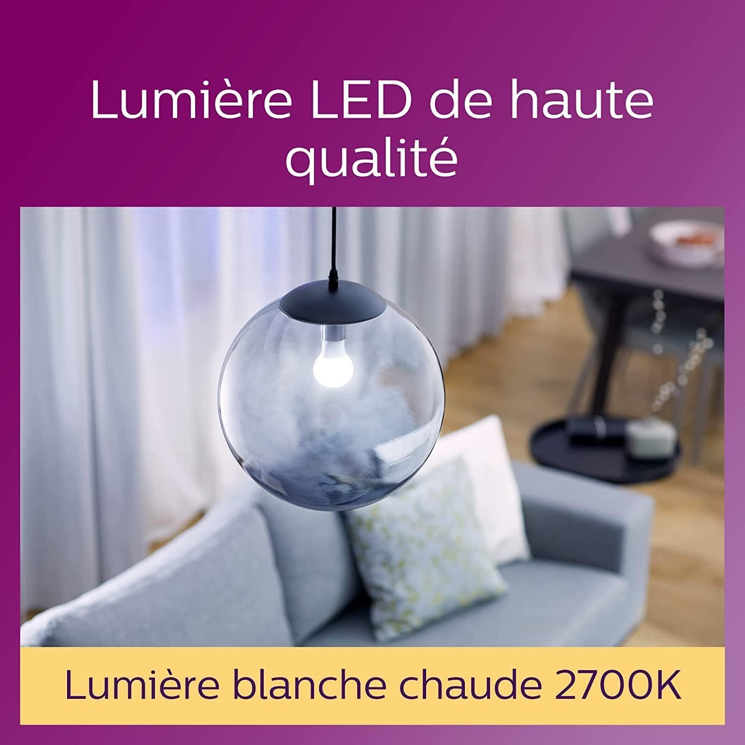 Detalle 2 de Philips ampoule LED Classique E27 à intensité variable (équivalent 100 W) 2700 K