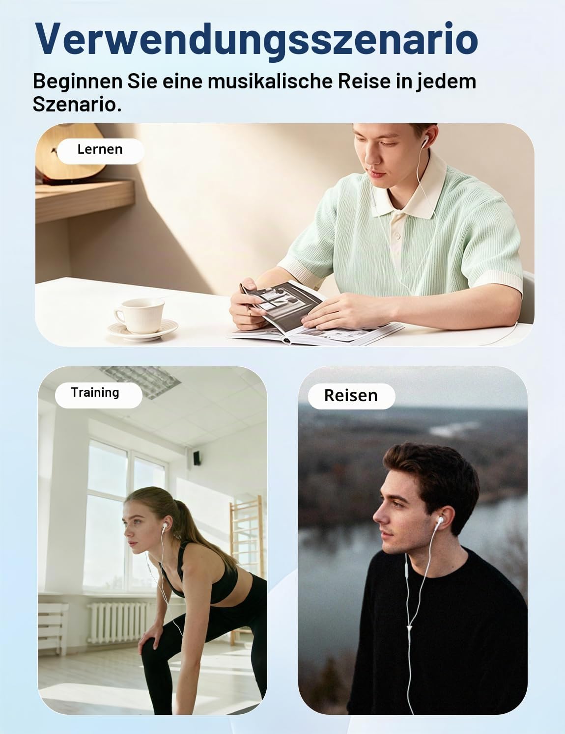 Thumbnail 5 de MAS CARNEY Kopfhörer WH9 mit Kabel (In-Ear) und Mikrofon, 3,5-mm-Klinke – Schwarz