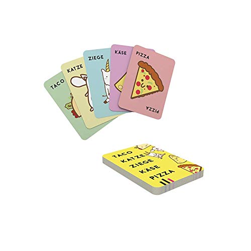 Detalle 1 de blue orange Taco Katze Ziege Käse Pizza – Schnelles Partyspiel, Deutsch