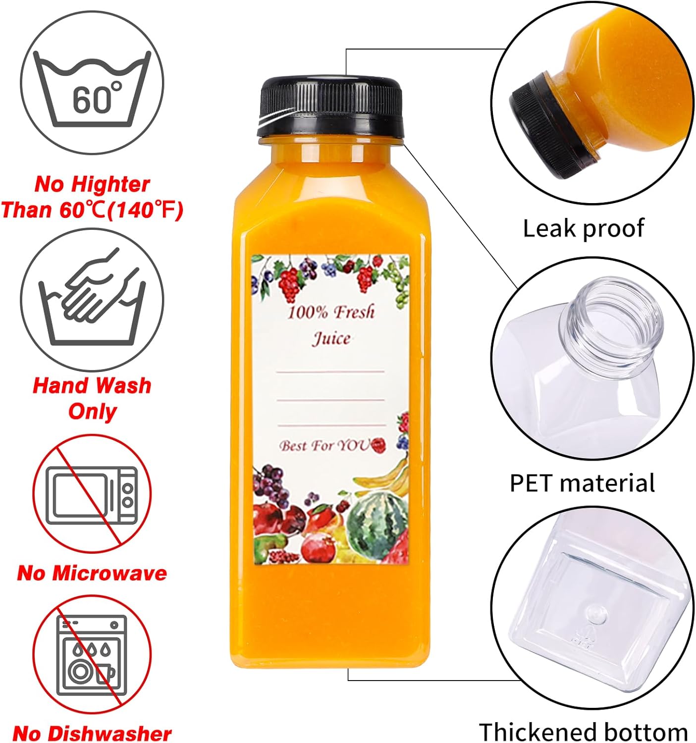 Detalle 2 de SUPERLELE 16oz Juice Bottles 🧃