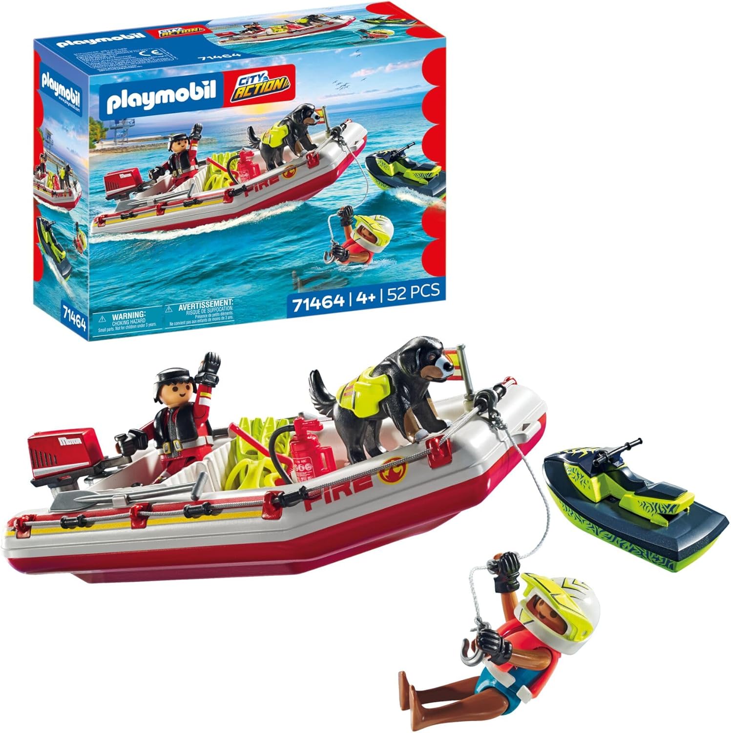 PLAYMOBIL 71464 Feuerwehrboot 52 Teile 🚤