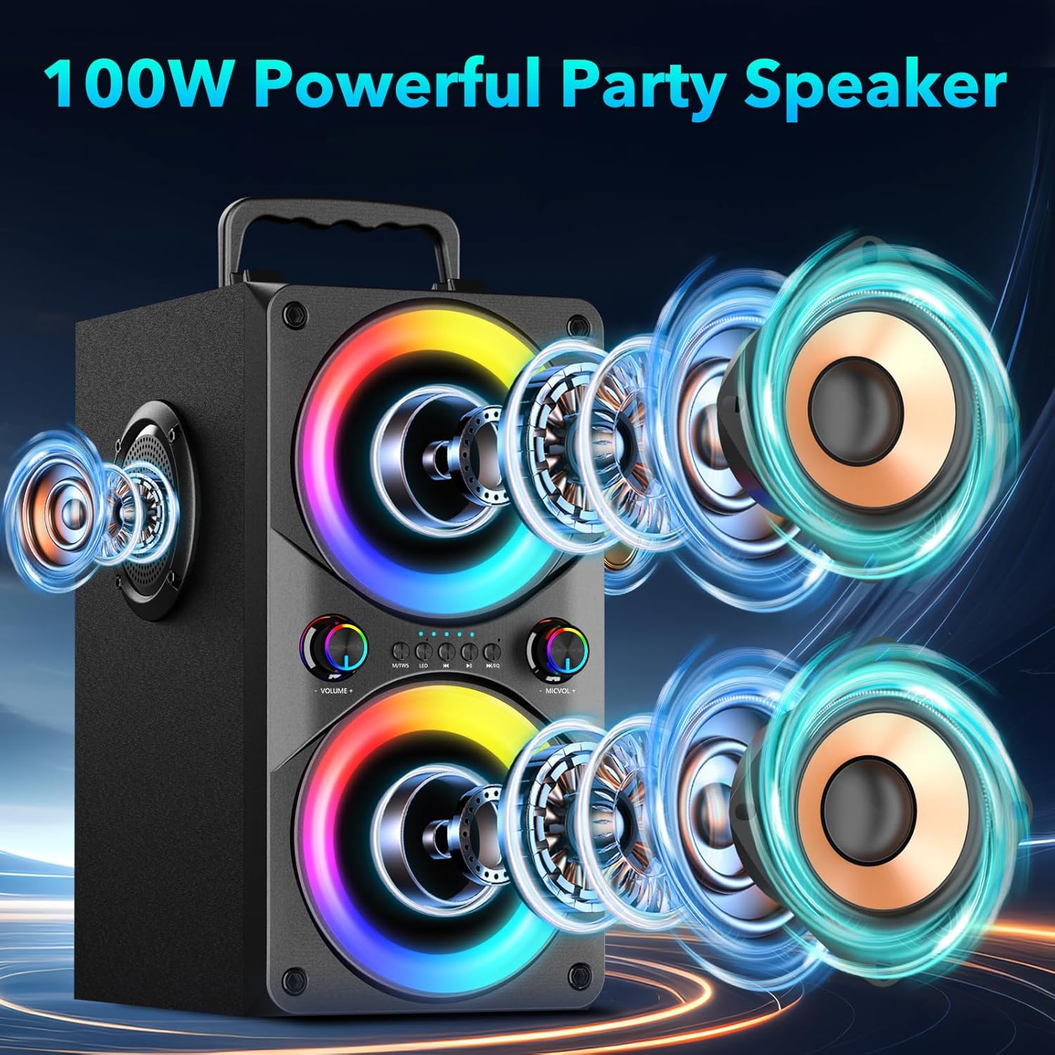 Thumbnail 1 de RRNUY A53 Bluetooth-Lautsprecher 100 W