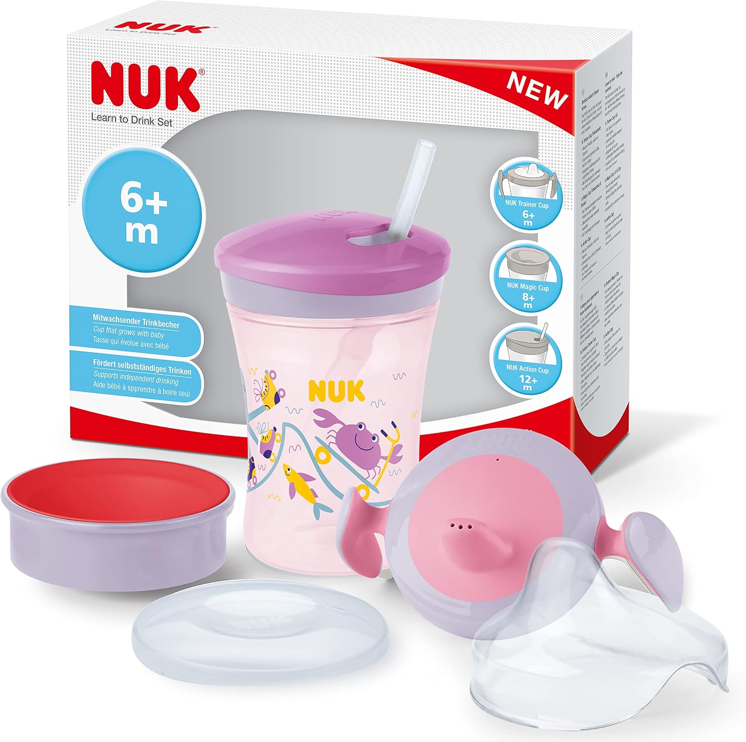 Detalle de NUK 3‑in‑1 Trinklernset 230 ml