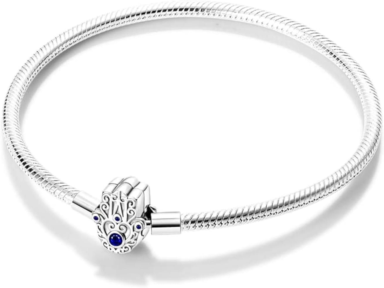 Detalle de TINSLO Damen-Armband aus 925 Sterling Silber mit Herz-Verschluss und Momenten-Design