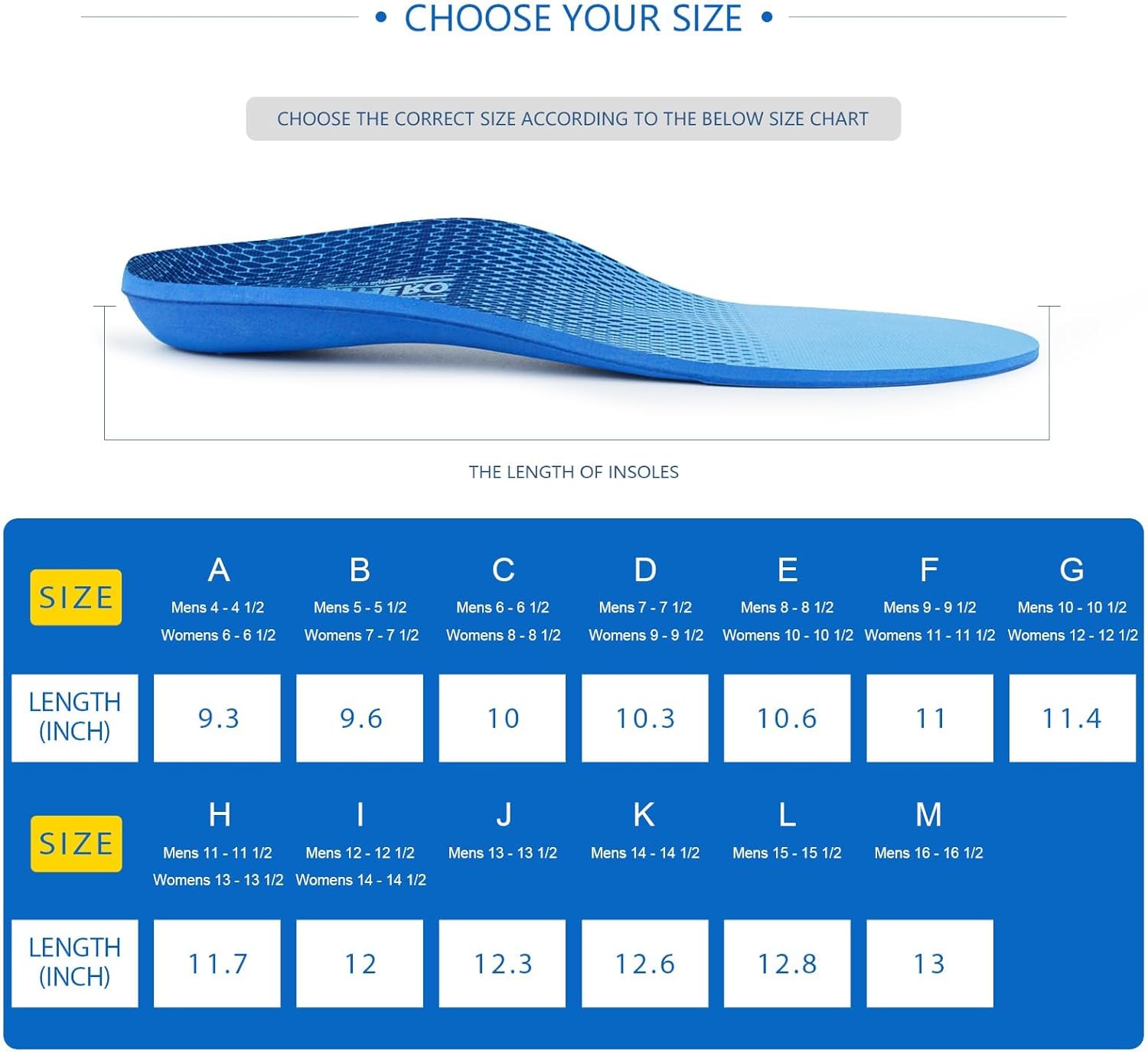 Thumbnail 5 de WALKHERO Orthotic Insoles Men 9-9.5