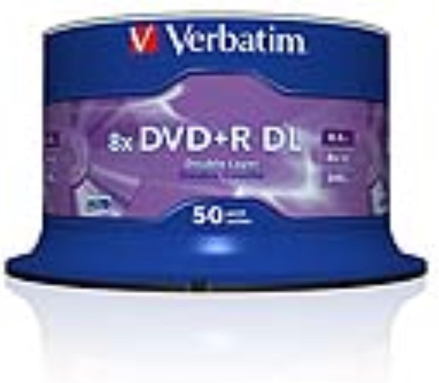 Detalle 1 de Verbatim 43757 DVD+R DL 8x, matowe srebrne płyty do nagrywania, 25 szt.