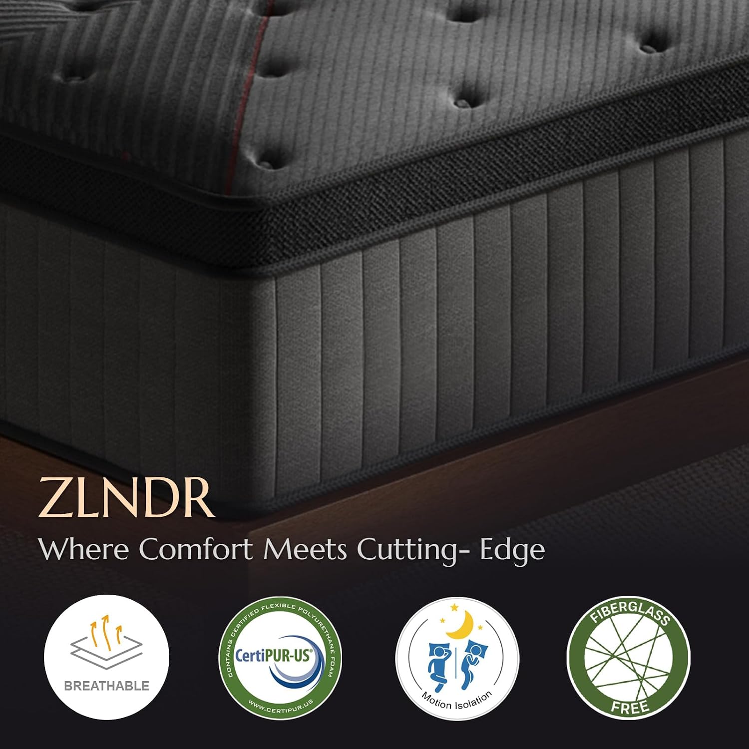 Detalle 2 de ZLNDR Hybrid Mattress 12-Inch