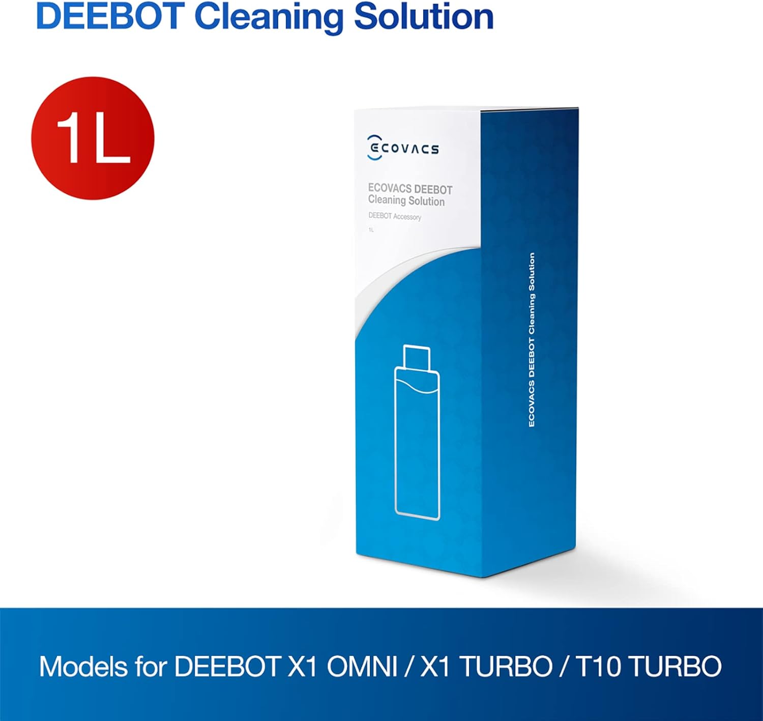 Thumbnail 1 de ECOVACS Accessoires d'origine: Solution lave-sol 1 L pour DEEBOT X1 Omni/X1 Turbo/T10 Turbo (fonction d’essuyage)