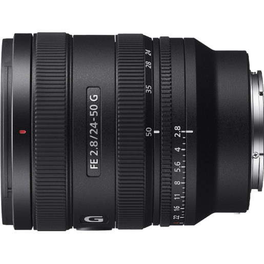 Detalle de Sony SEL2450G.SYX 24-50mm F2.8-4 G: objetivo compacto y versátil para Sony E