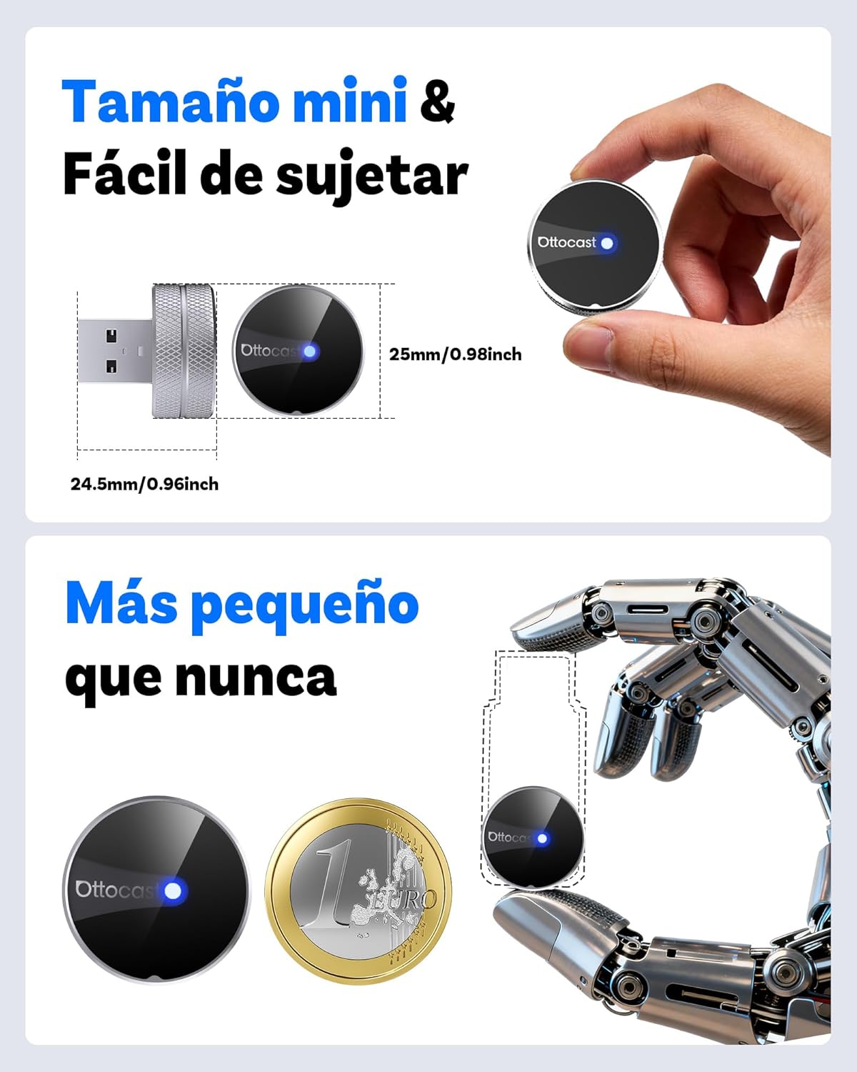 Thumbnail 2 de OTTOCAST Mini Tube 2026 CarPlay inalámbrico