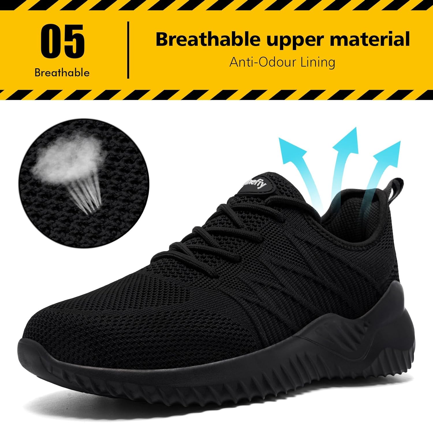 Thumbnail 5 de Tinefiy Women’s Steel Toe Shoes: Lightweight, Comfortable, and Slip-Resistant Work Sneakers