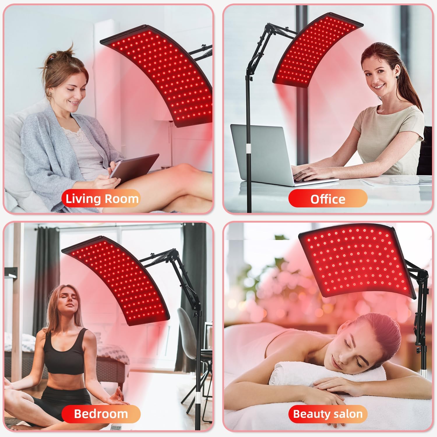 Detalle 2 de Red Light Therapy Lamp 120-LED 660/850nm