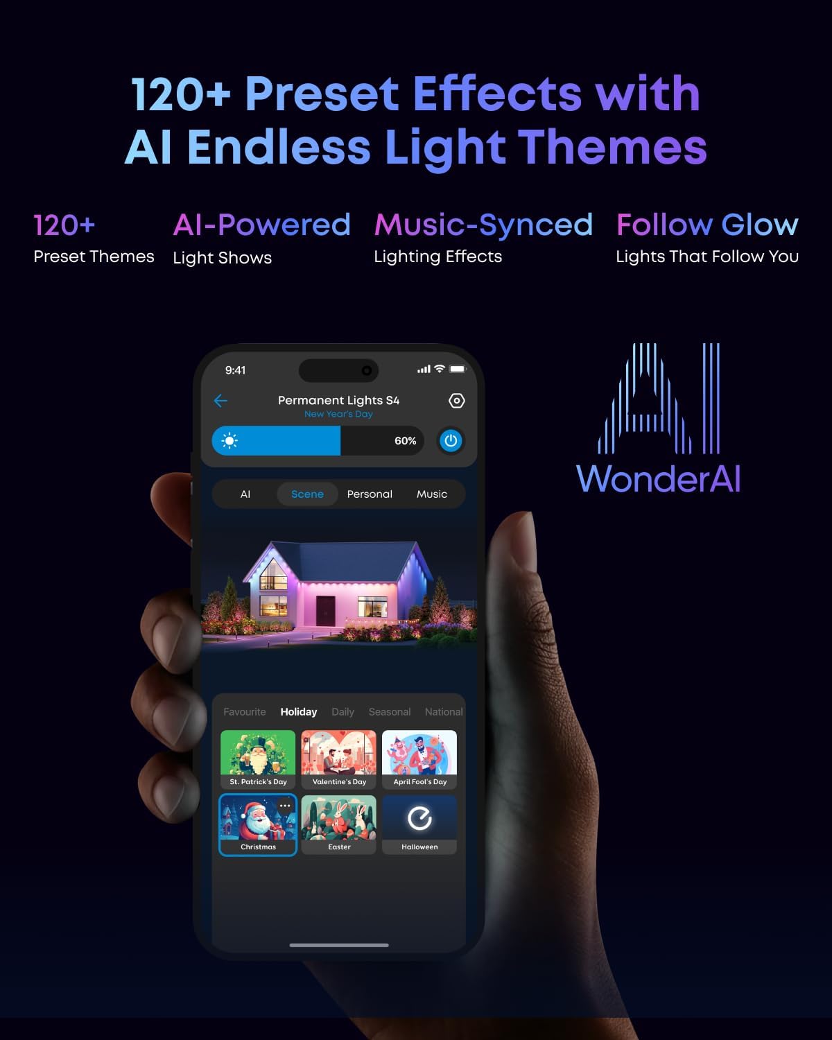 Thumbnail 6 de eufy S4 T8L04 Permanent Outdoor Lights, 100 ft, 72 RGBWW LEDs