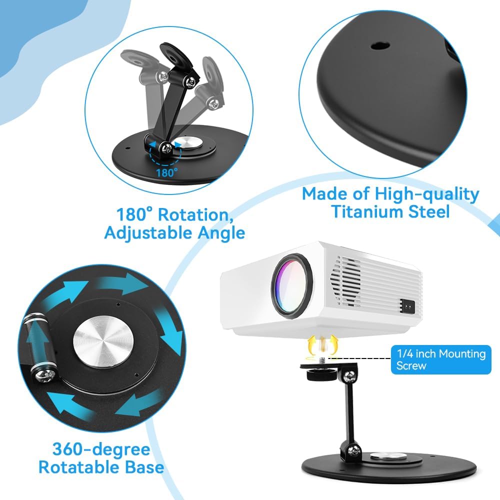 Detalle de YBCCBY Projector Stand: Ultra-Compact Foldable Desktop Mount for Flexible Setups