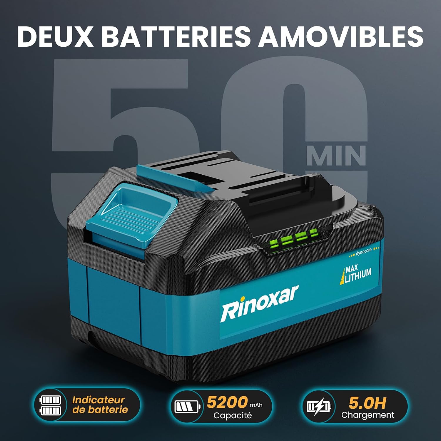 Thumbnail 4 de Souffleur Batterie 850W 2x5,2Ah 🌬