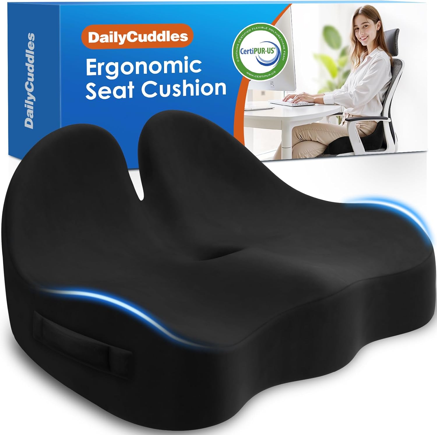 Detalle de DailyCuddles Memory Foam Seat Cushion Large