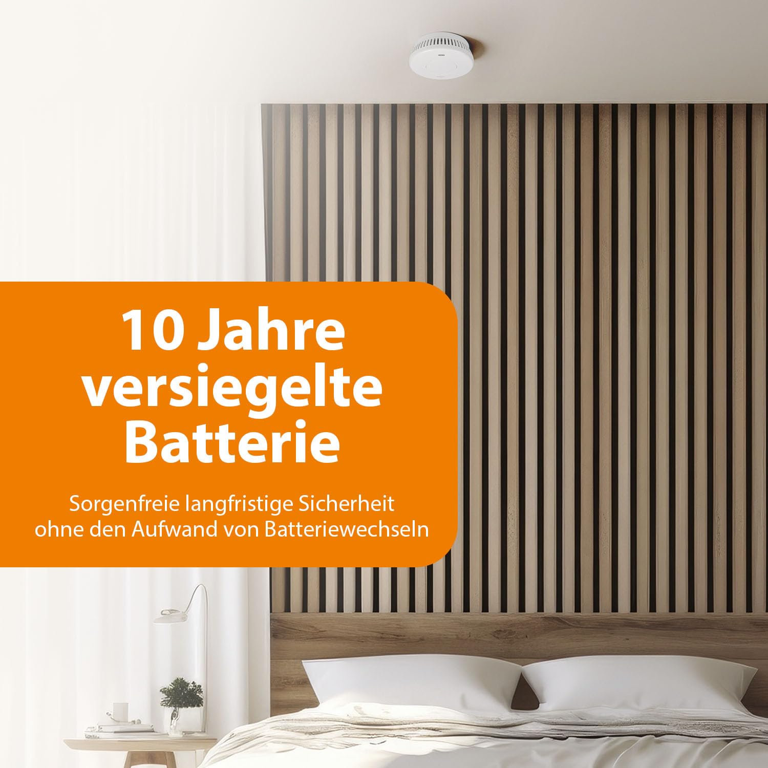 Detalle de Smartwares Rauchmelder Q-Label – FSM-12001, 10 Jahre versiegelte Batterie, optischer Sensor