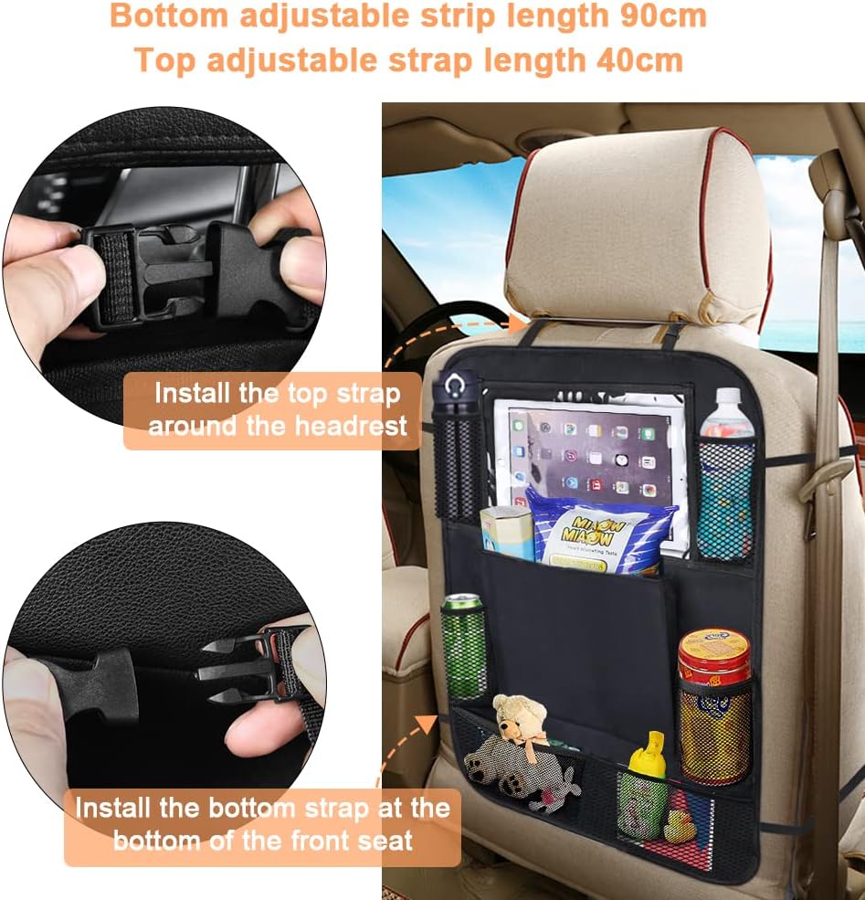 Detalle 2 de URAQT Car Organiser back seat organiser with 10" tablet holder