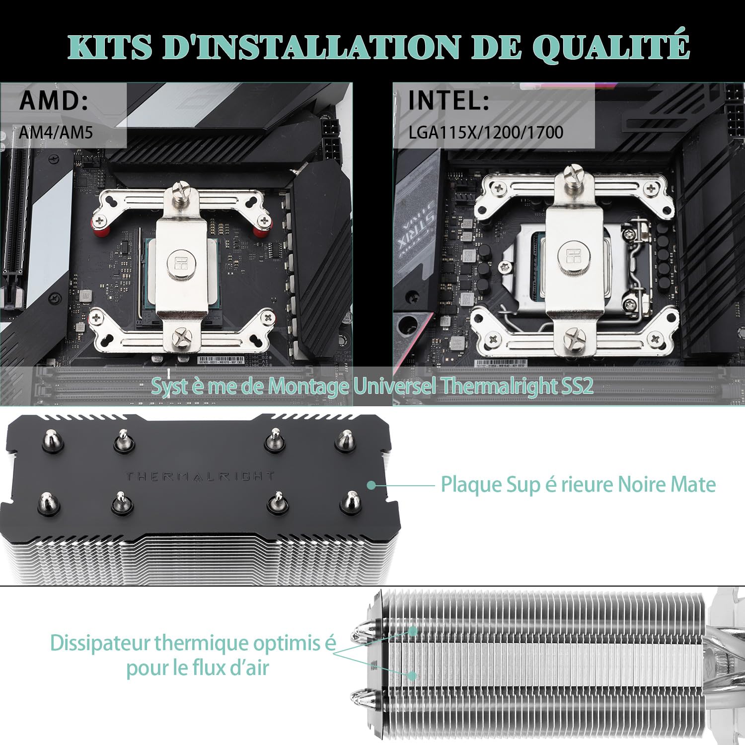 Detalle 2 de Thermalright Assassin X 120R SE PLUS CPU-Luftkühler mit 4 Heatpipes und Dual-PWM-Lüftern (S-FDB) für AM4/AM5 & Intel LGA