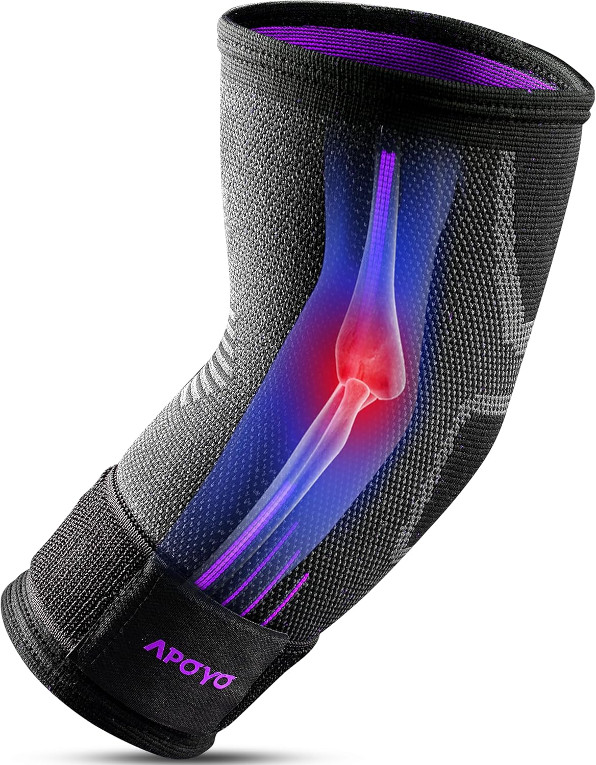 Detalle 2 de APOYO Tennis Elbow Brace for Women & Men (Large) – Adjustable Elbow Compression Sleeve for Arthritis, Tendonitis, Tennis & Golfers Elbow