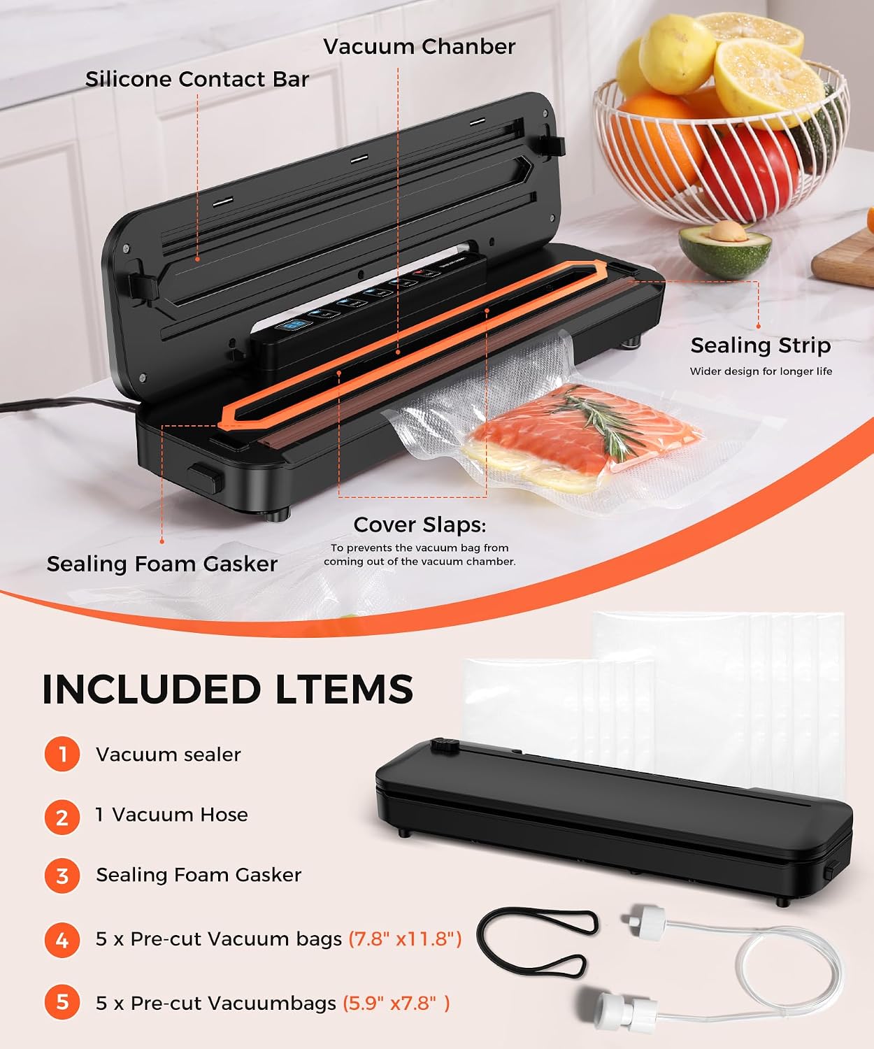 Detalle 2 de 75kPa Vacuum Sealer Machine 6-in-1