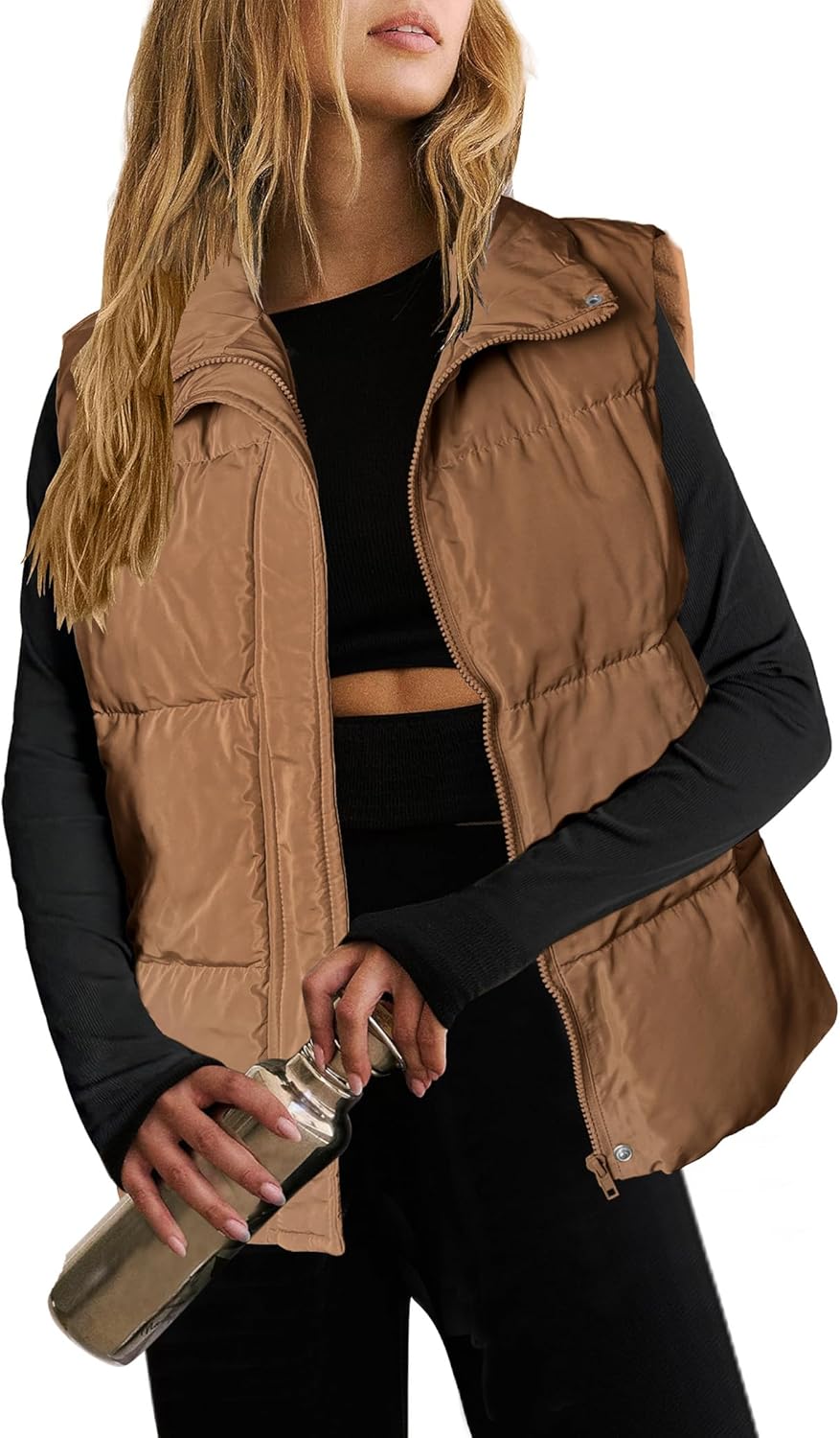 Thumbnail 6 de Zeagoo Gilet sans manches Femme Doudoune Chaud Léger Matelassé – Couleur Unie